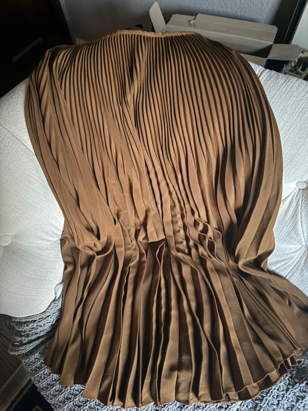 Jenni Kayne Pleated Midi Skirt in Caramel - Picture 3 of 4
